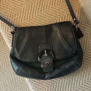 Coach Vintage Buckle Crossbody Bag Y2K Black